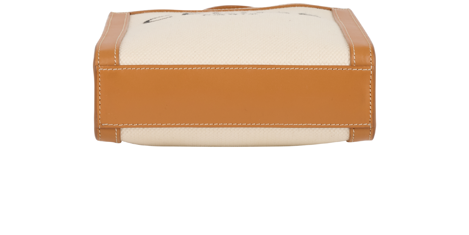 Mini Vertical Cabas, &pound;650, Handbags, Brown/Cream, Canvas, Top view